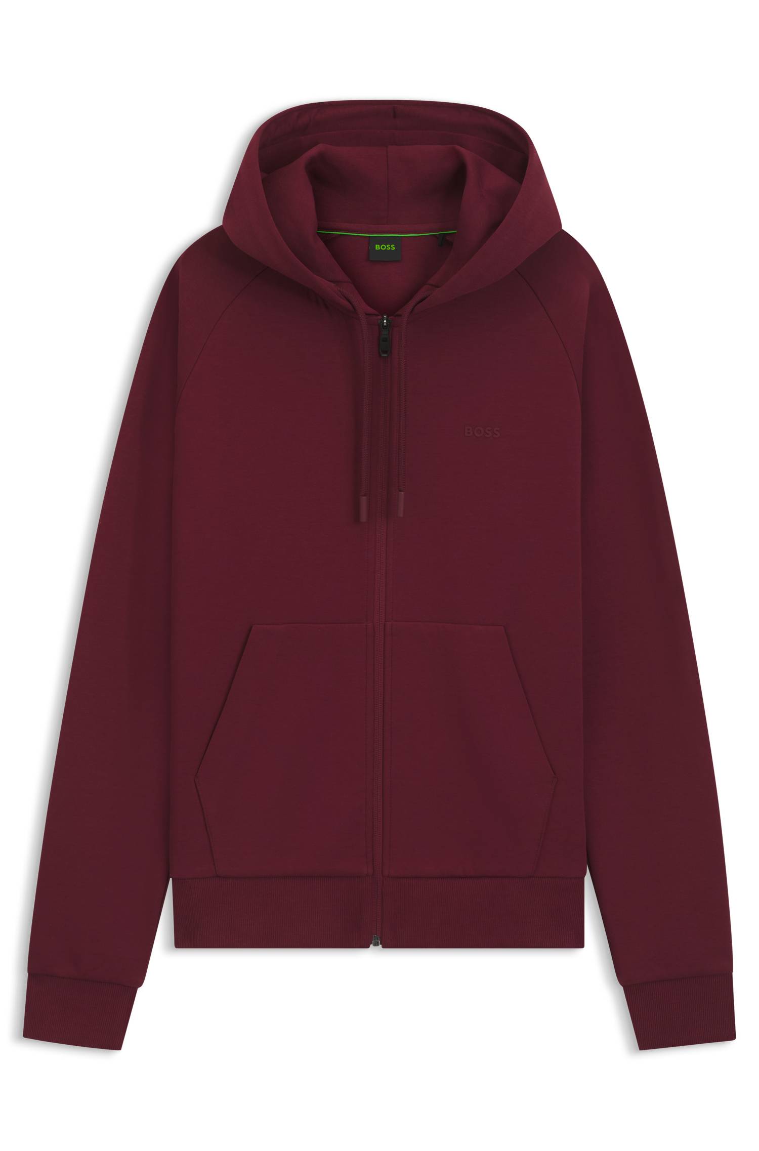 Boss Stretch-cotton zip-up hoodie herr – bild 4