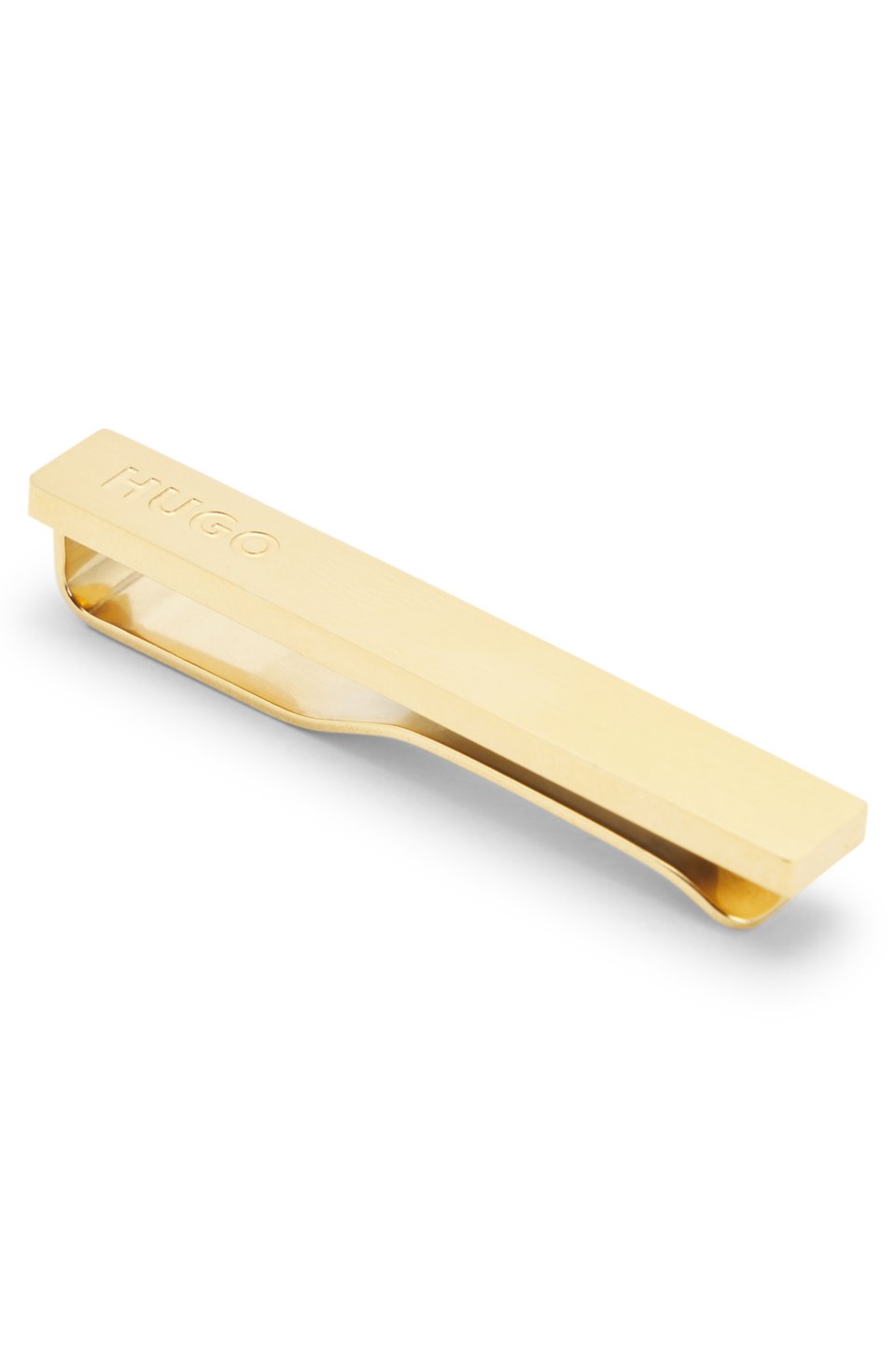 Rectangular tie bar in brushed stainless steel