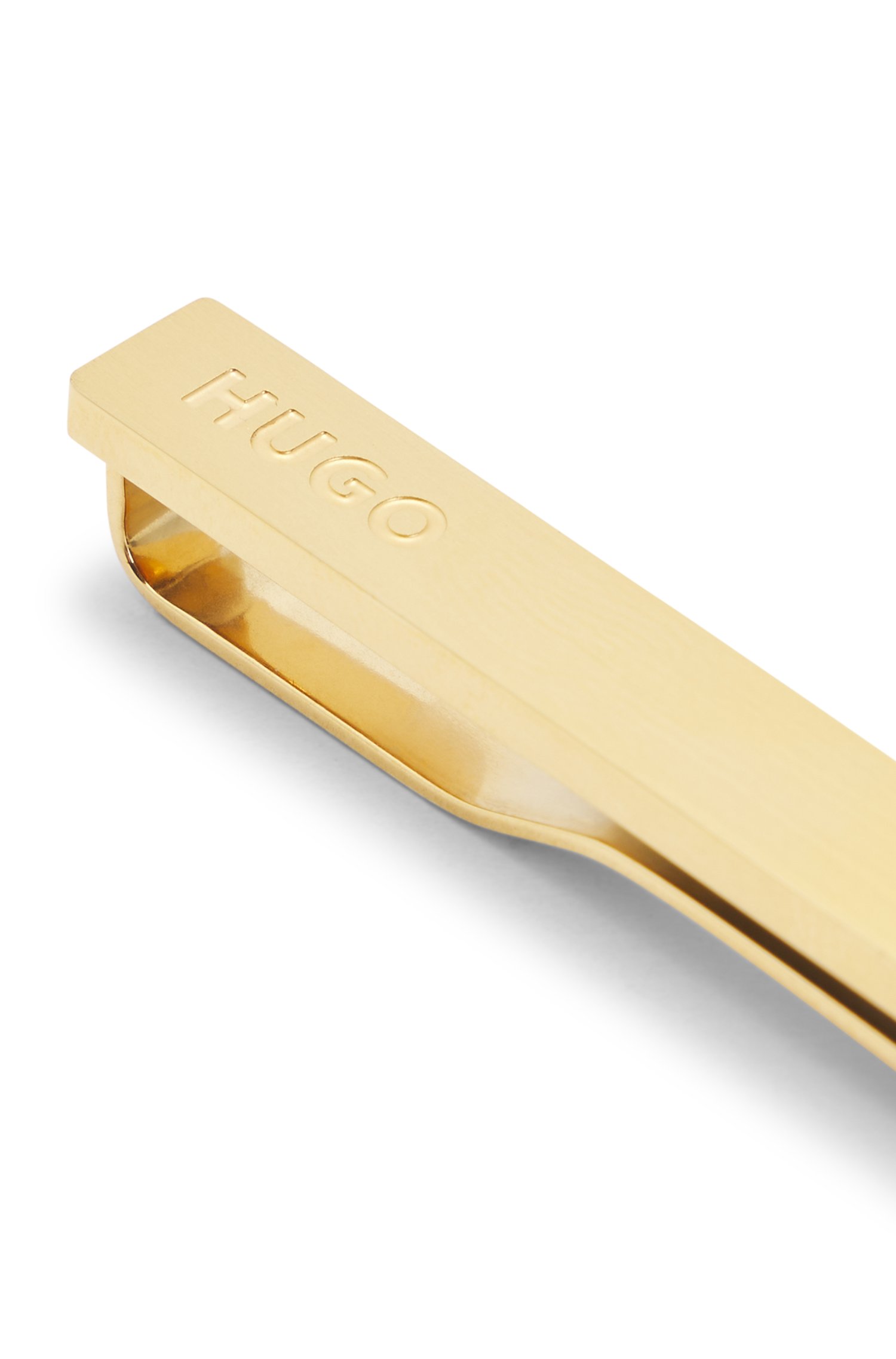 Hugo Rectangular tie bar in brushed stainless steel manschettknappar & slipsnålar herr – bild 2