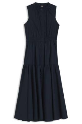 Boss Sleeveless dress in cotton poplin sommarklänningar dam – bild 4