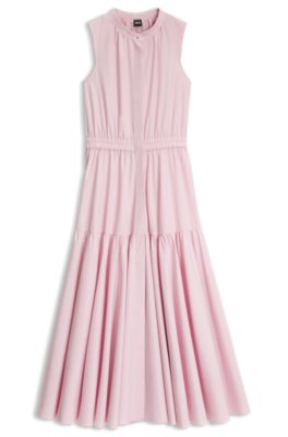 Sleeveless dress in cotton poplin, Light Pink