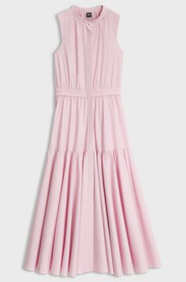 Sleeveless dress in cotton poplin, Light Pink