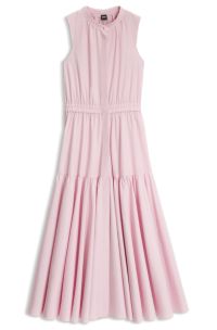 Sleeveless dress in cotton poplin, Light Pink