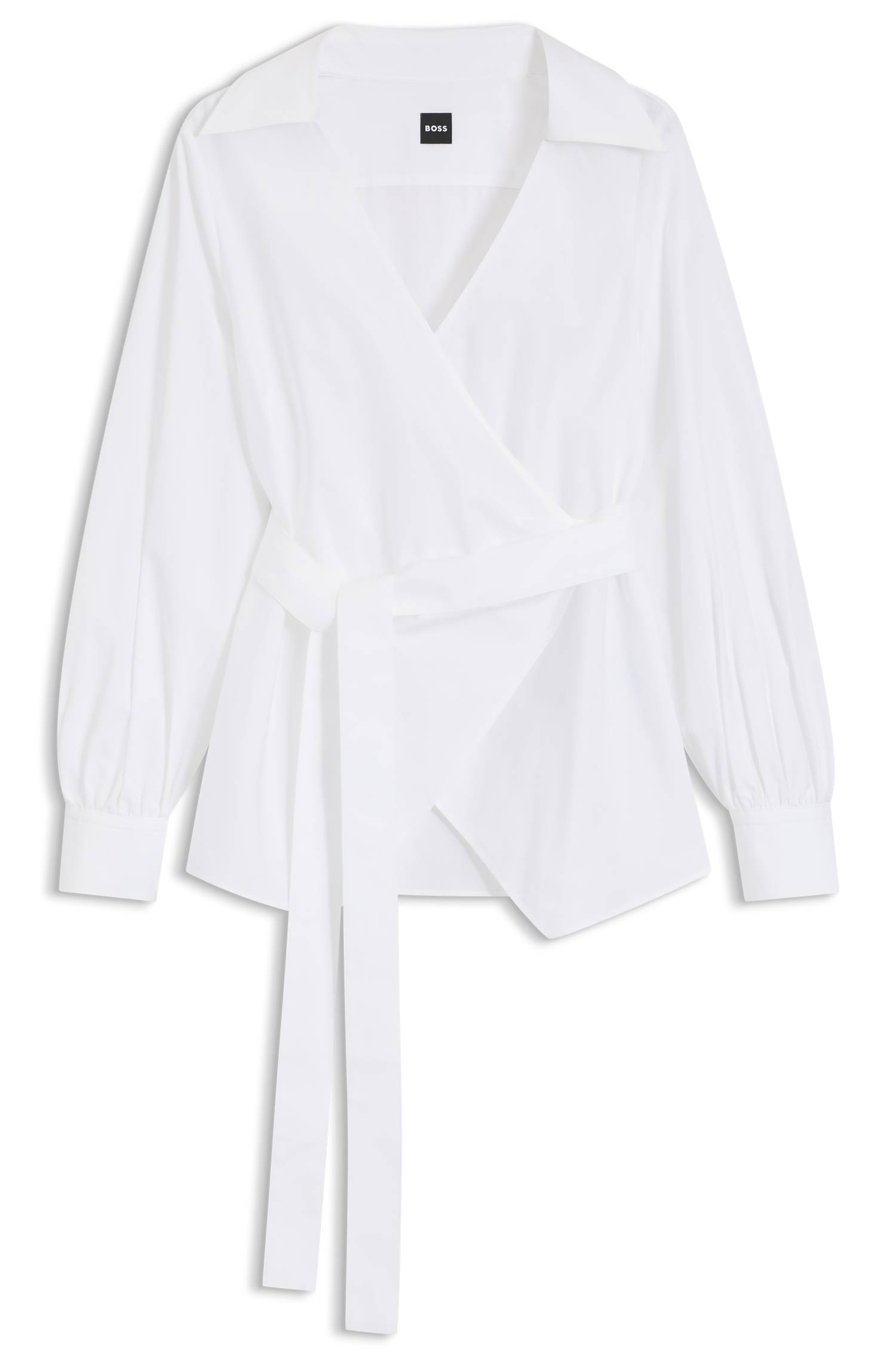 Boss Regular-fit blouse with wrap front skjortor & blusar dam – bild 4