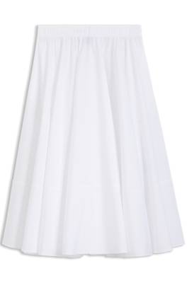A-line skirt in cotton poplin
