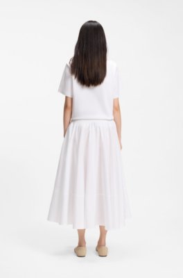 Boss A-line skirt in cotton poplin midikjolar dam – bild 2