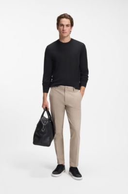 Merino-wool sweater in a regular fit, Black