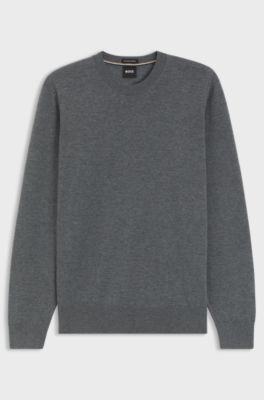 Regular-fit sweater i merinould, Gr&aring;