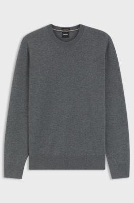 Regular-fit trui van merinowol, Grijs