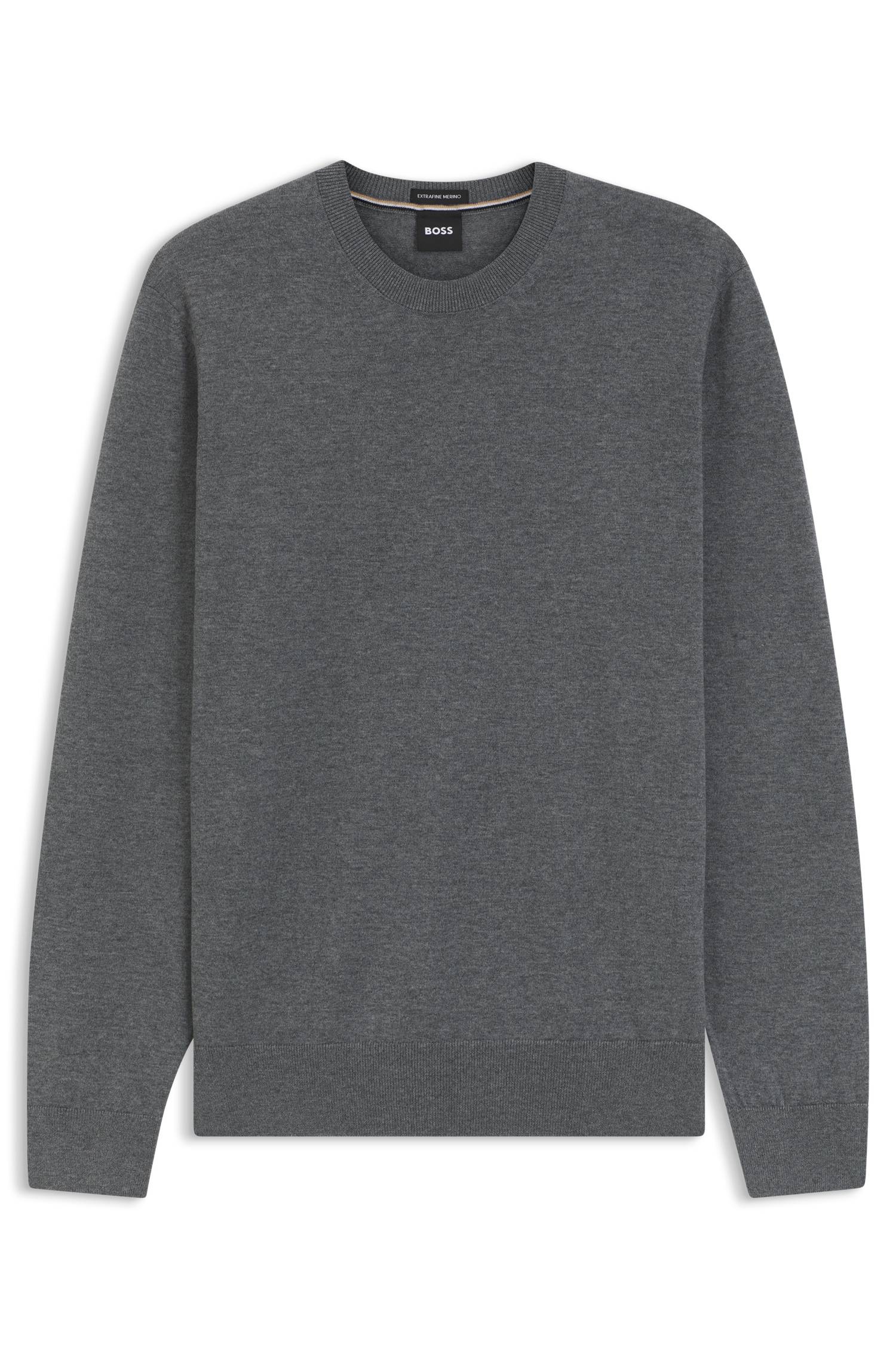Boss Merino-wool sweater stickade tröjor herr – bild 4