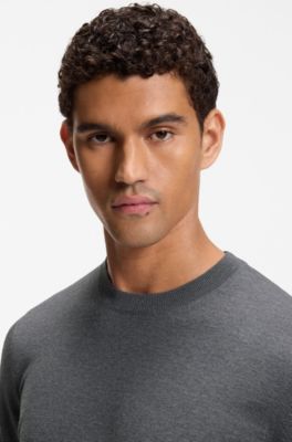 Merino-wool sweater in a regular fit, Grey