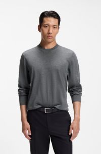 Merino-wool sweater in a regular fit, Grey