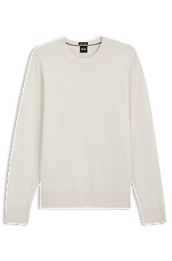 Crew-neck sweater crafted from virgin wool