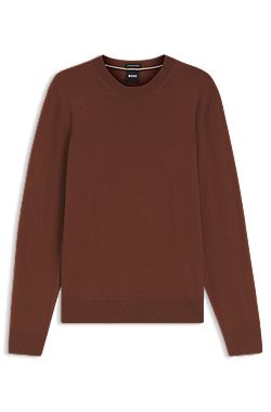 Crew-neck sweater crafted from virgin wool