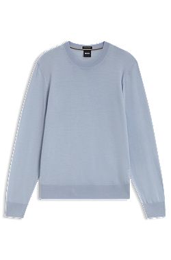 Crew-neck sweater crafted from virgin wool