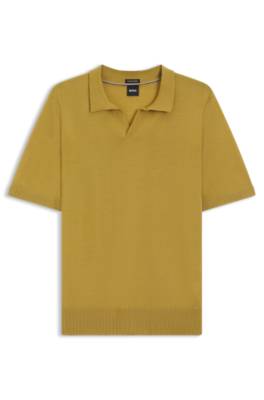 Merino-wool sweater with Johnny collar 1