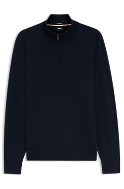 Pullover aus Merinowolle mit Reißverschluss am Kragen