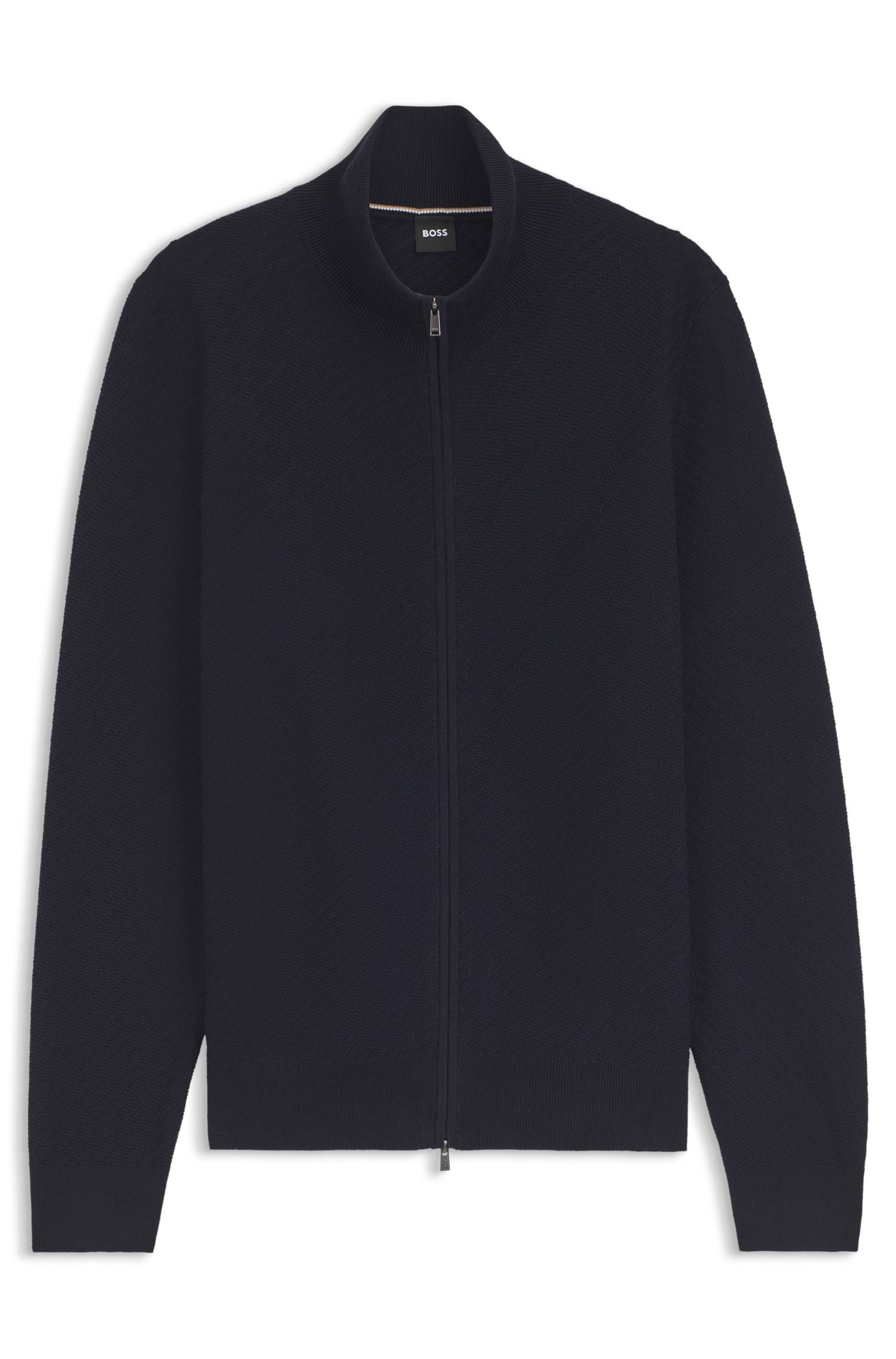 Boss Zip-up cotton sweater koftor & cardigans herr – bild 4