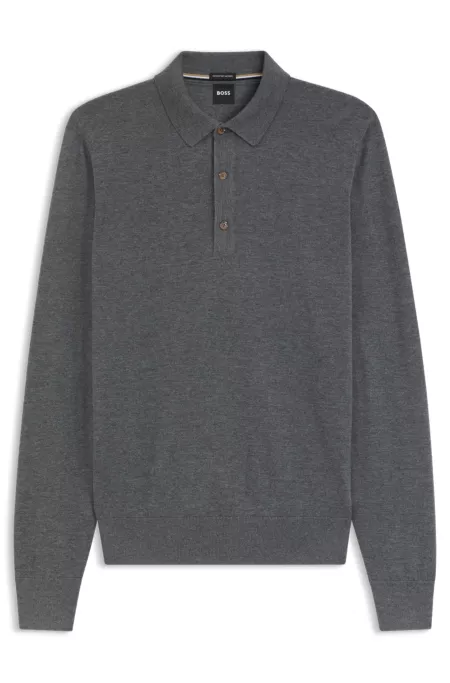 Polo en maille en laine mérinos