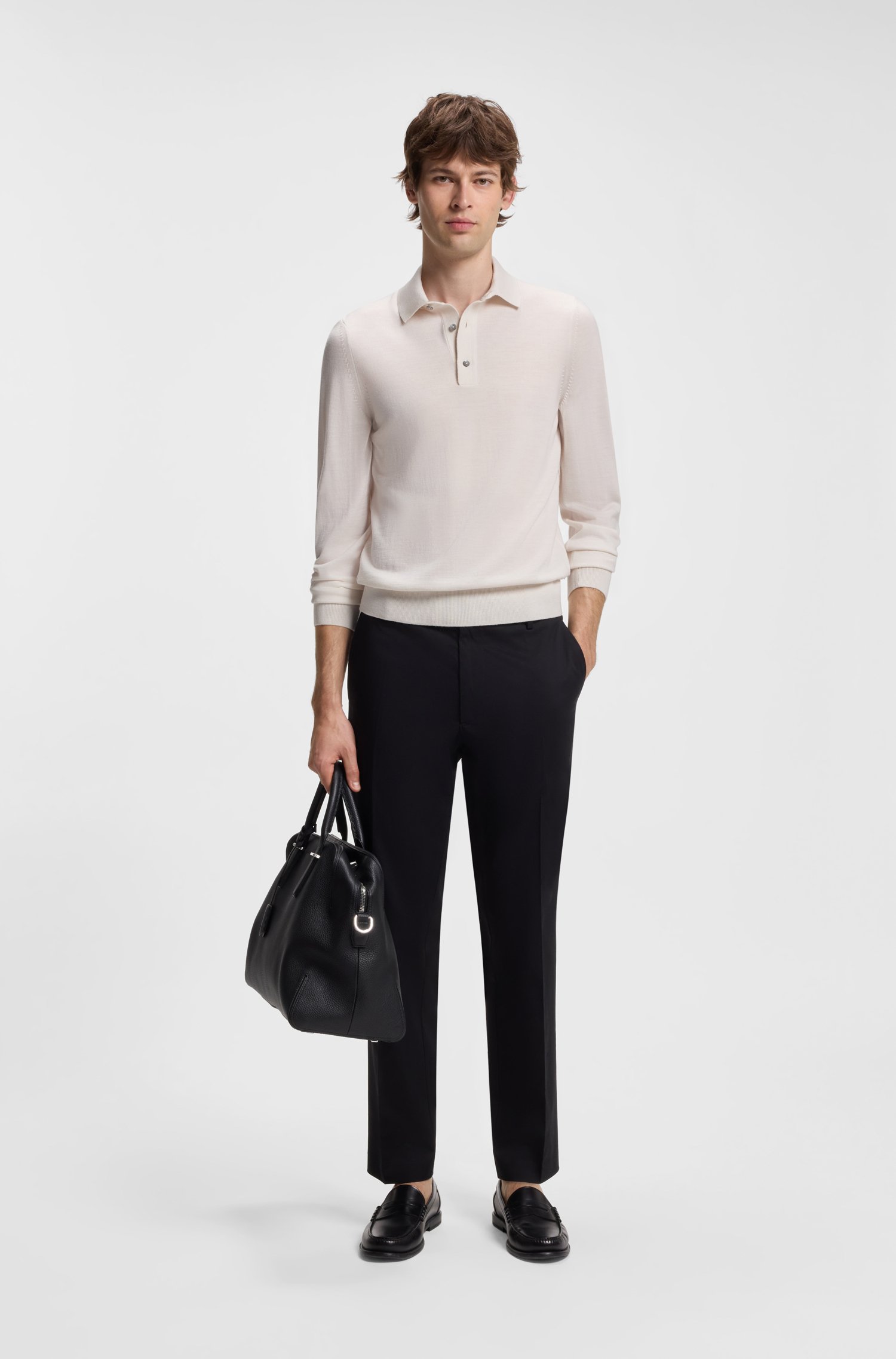 Boss Merino-wool polo sweater tröjor herr – bild 2
