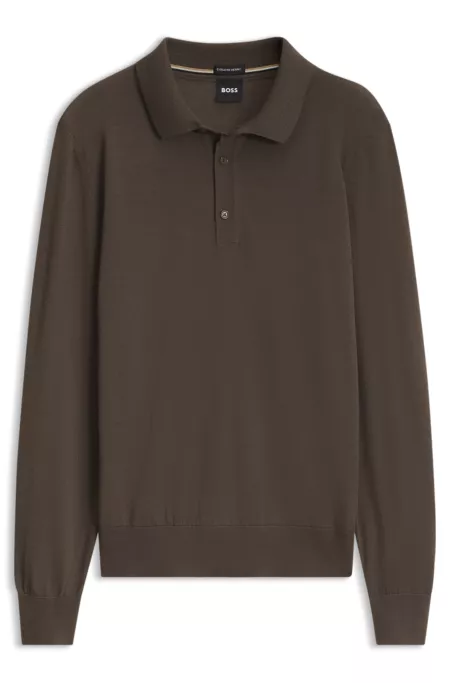 Polo-Pullover aus Merinowolle