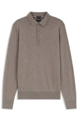 Boss Merino-wool polo sweater polotröjor herr – bild 4