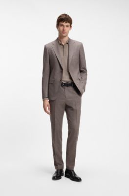 Merino-wool polo sweater, Light Brown