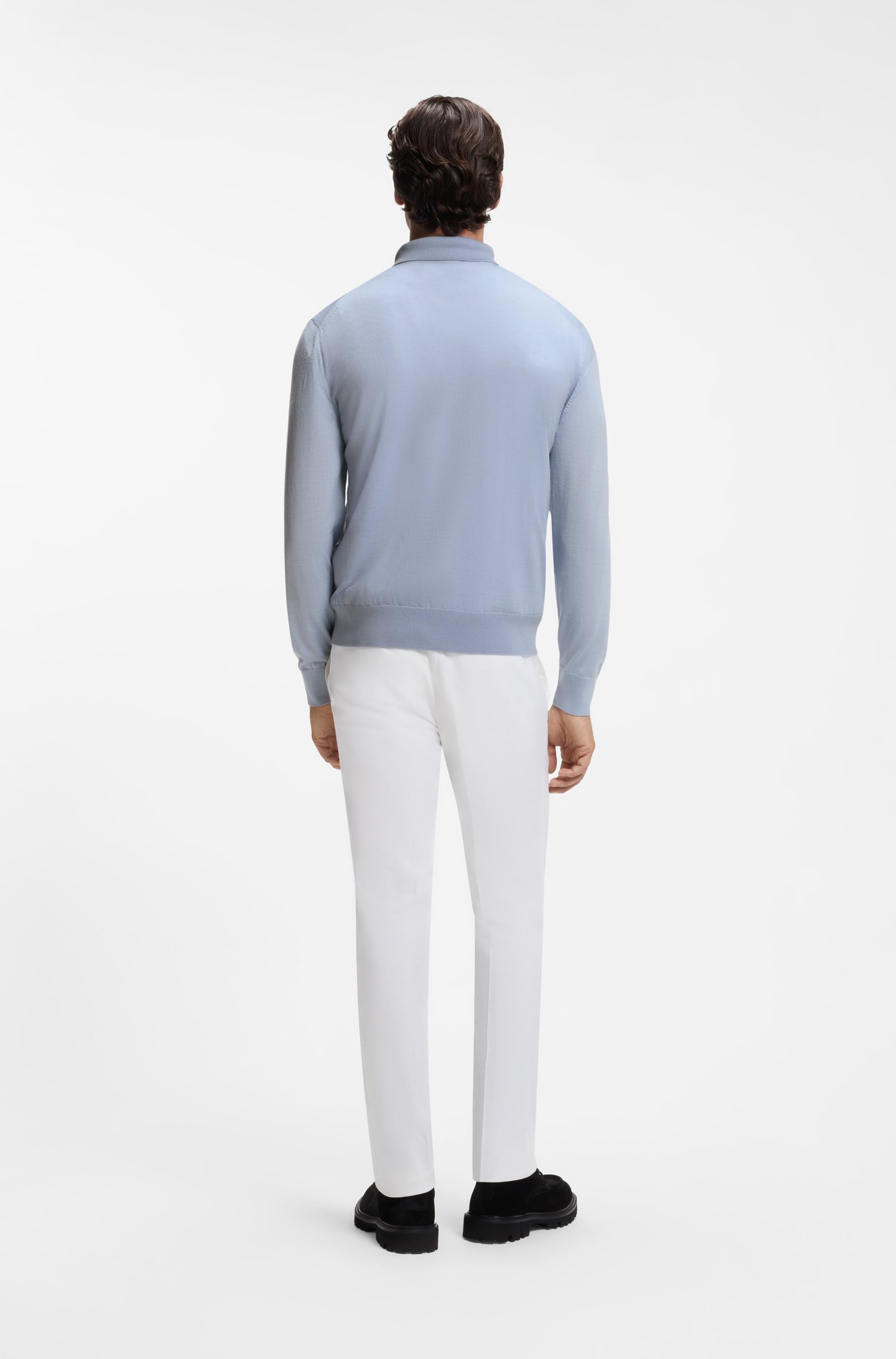 Boss Merino-wool polo sweater tröjor herr – bild 3