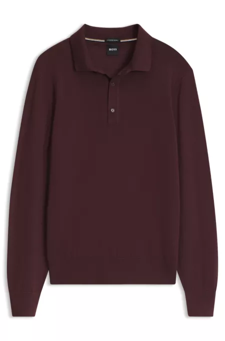 Polo-Pullover aus Merinowolle