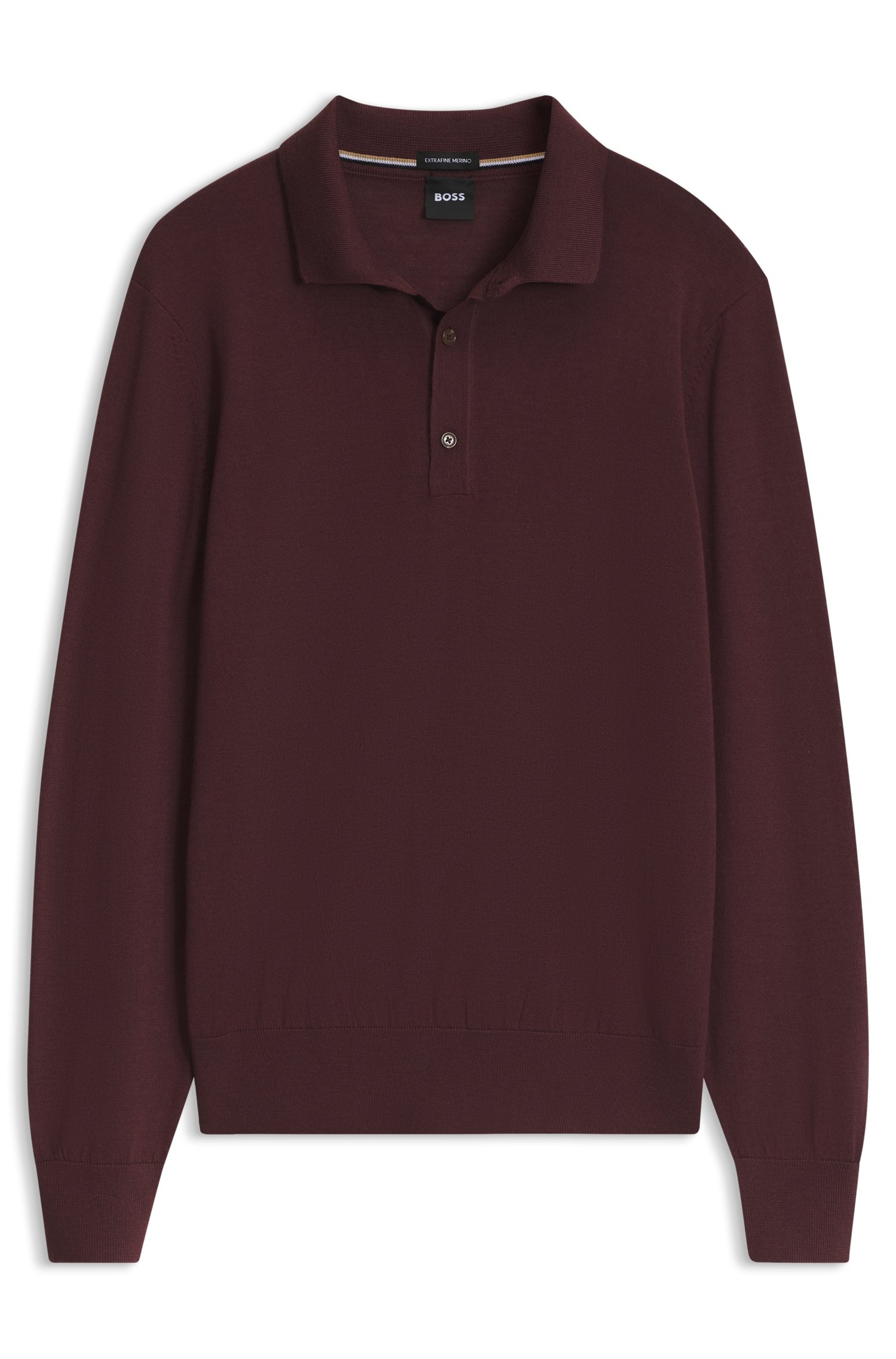 Boss Merino-wool polo sweater tröjor herr