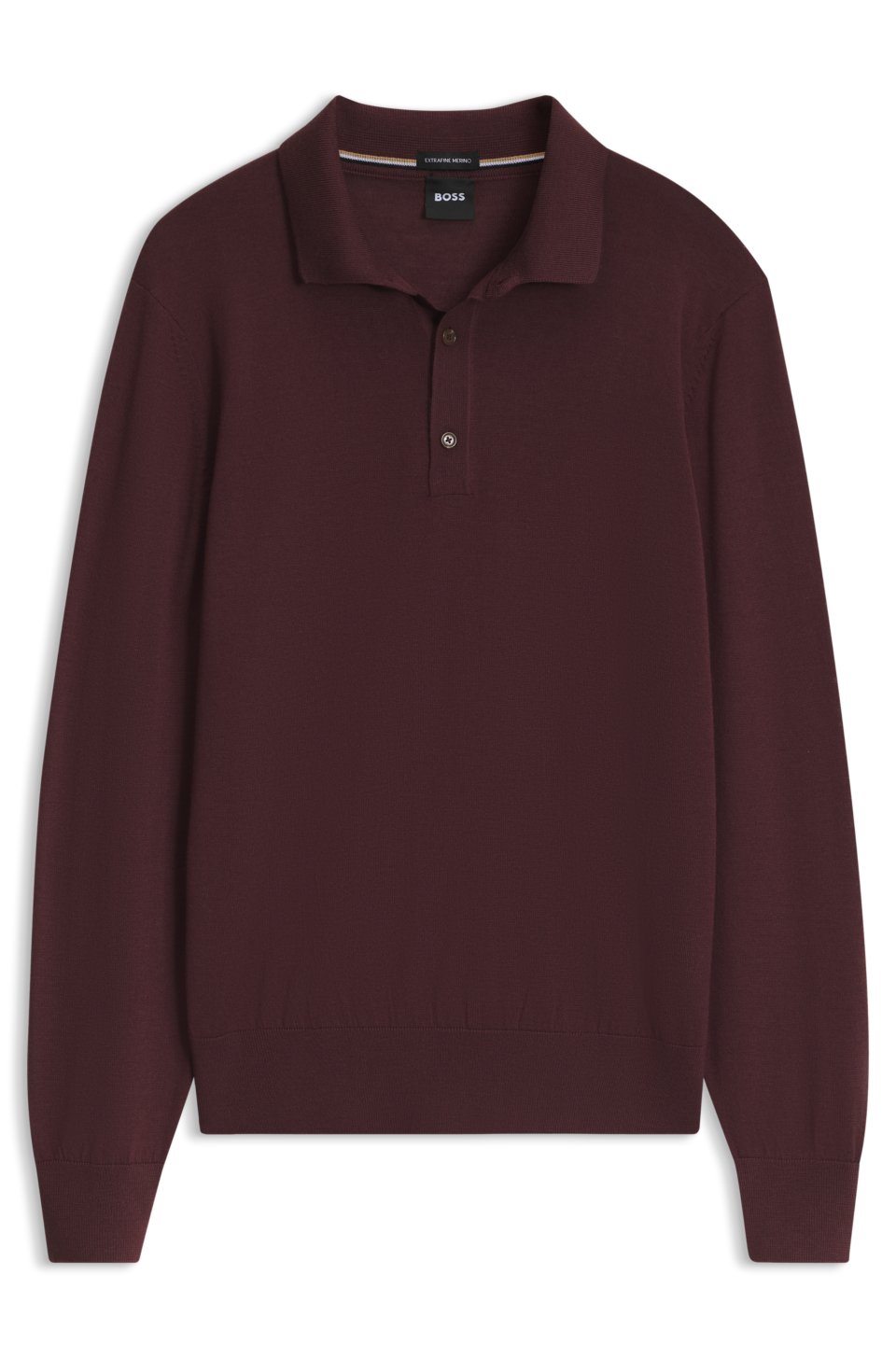 Merino-wool polo sweater