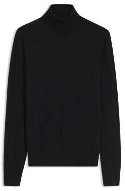 Rollneck sweater in extra-fine merino wool