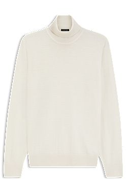 Rollneck sweater in extra-fine merino wool