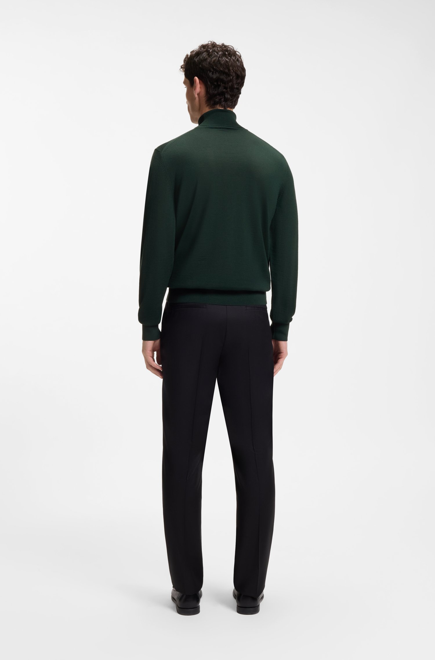 Boss Rollneck sweater in extra-fine merino wool tröjor herr – bild 3