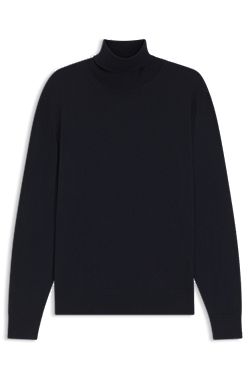 Rollneck sweater in extra-fine merino wool