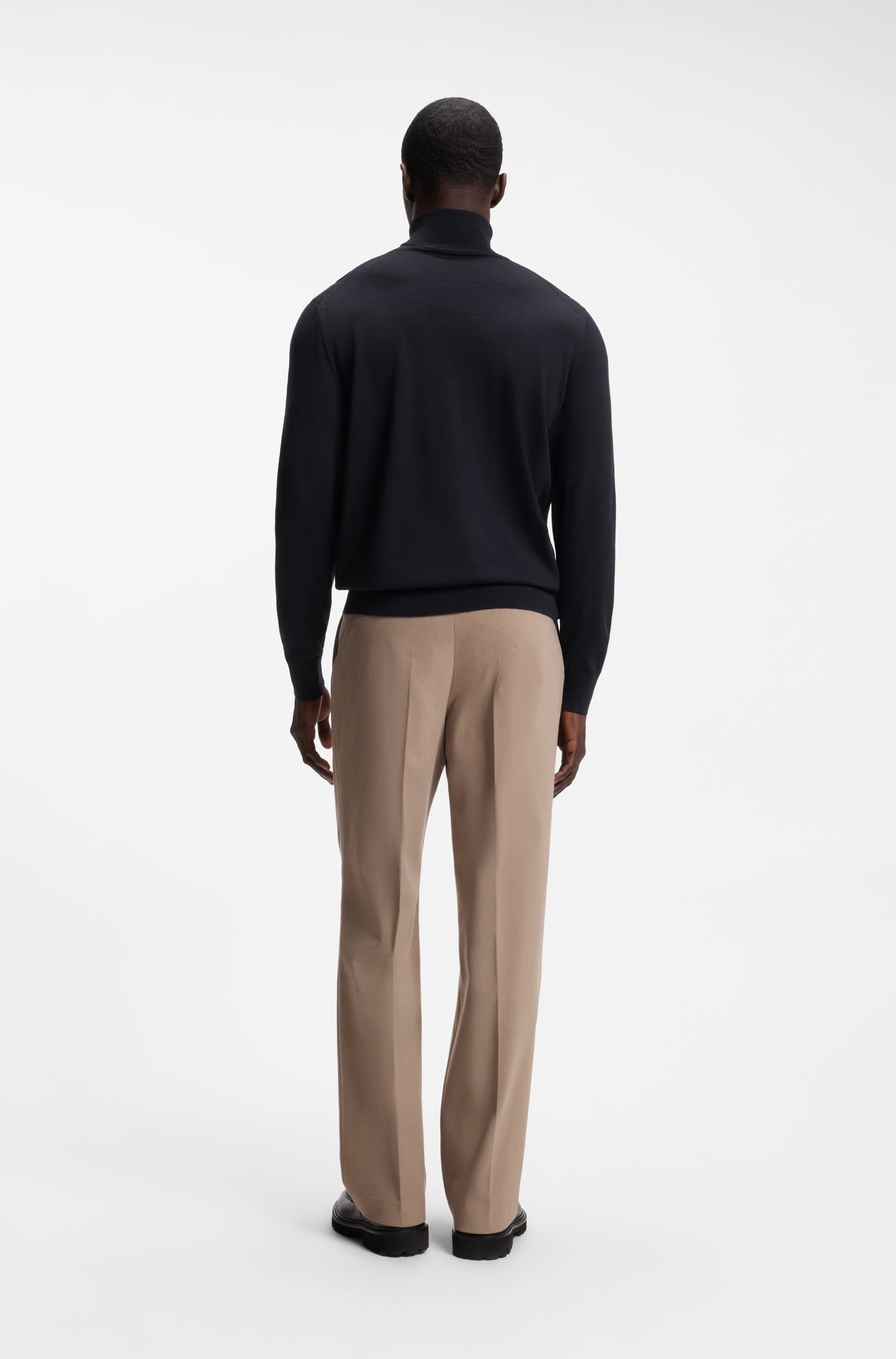 Boss Rollneck sweater in extra-fine merino wool tröjor herr – bild 3