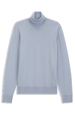 Rollneck sweater in extra-fine merino wool