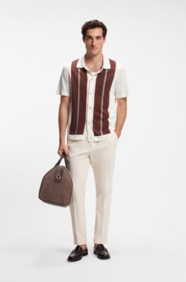 Colour-blocked cardigan, Brown