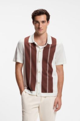 Colour-blocked cardigan, Brown