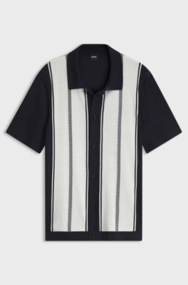 Colour-blocked cardigan, Dark Blue