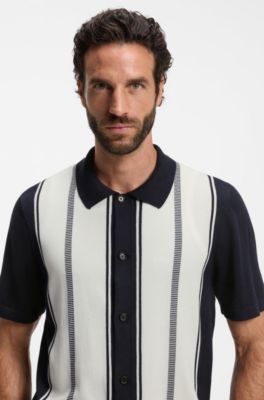 Colour-blocked cardigan, Dark Blue