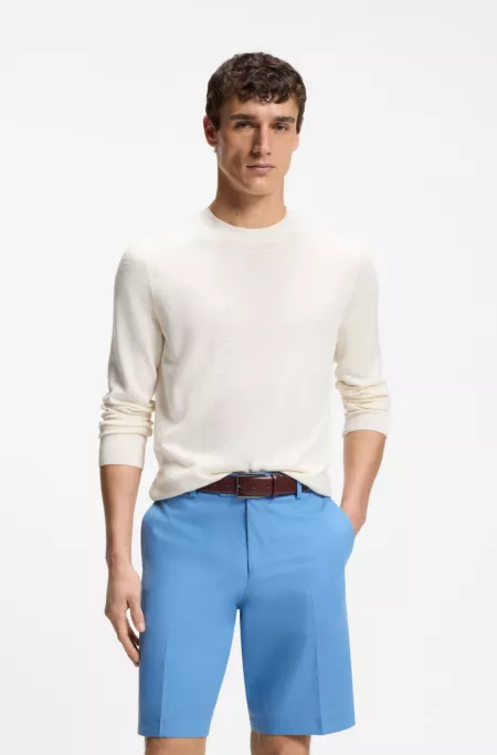 Silk sweater with jacquard pattern