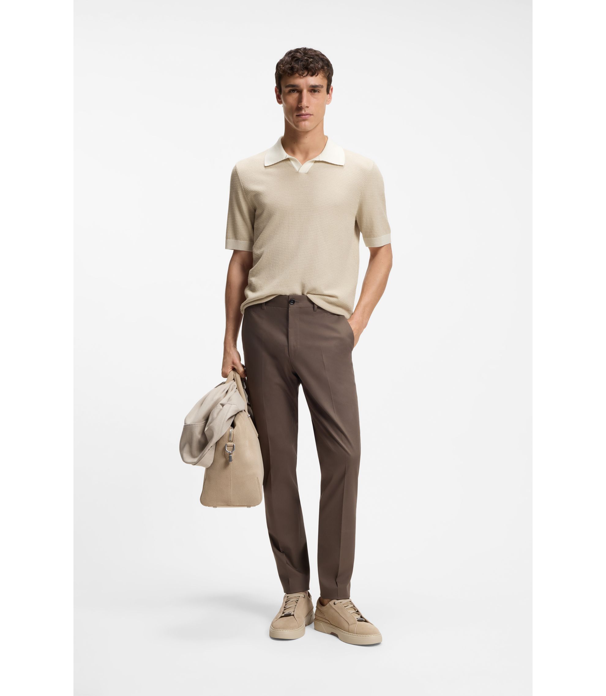 HUGO BOSS メンズ ニットポロ | プレミアムなニットポロシャツコレクション