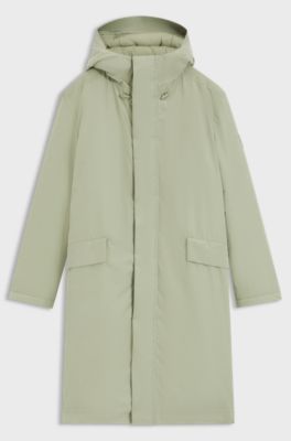 Padded parka with adjustable details, Light Green