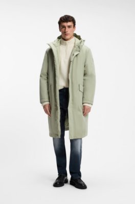 Padded parka with adjustable details