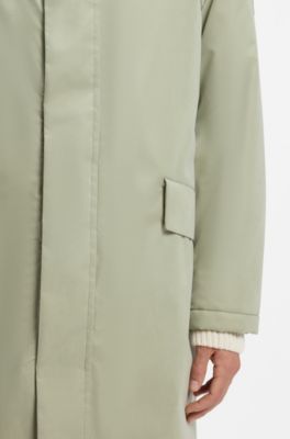 Padded parka with adjustable details, Light Green