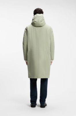 Padded parka with adjustable details, Light Green