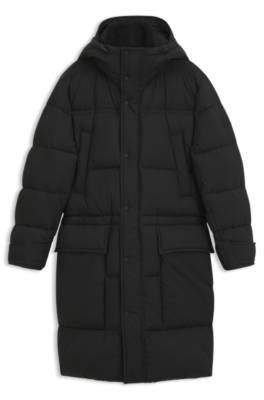 Water-repellent parka jacket with detachable teddy trim 4