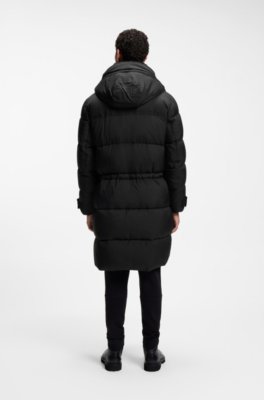 Water-repellent parka jacket with detachable teddy trim 2