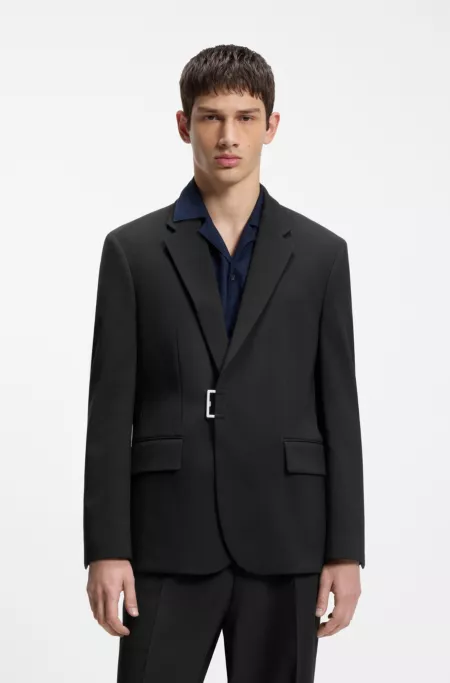 Veste de costume Slim avec fermeture à boucle en métal